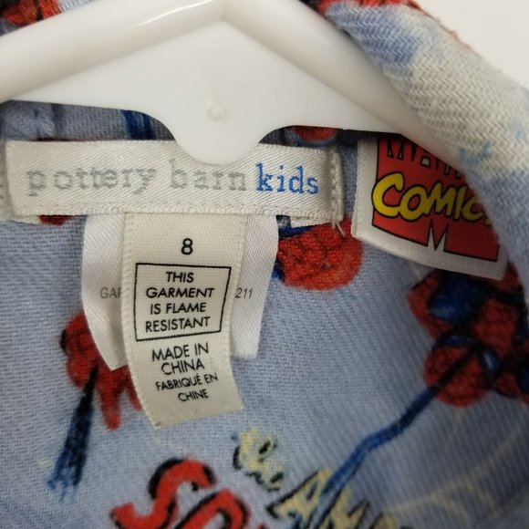 Pottery Barn Kids Spiderman Marvel Pajama Set Size 8 - Picture 3 of 12